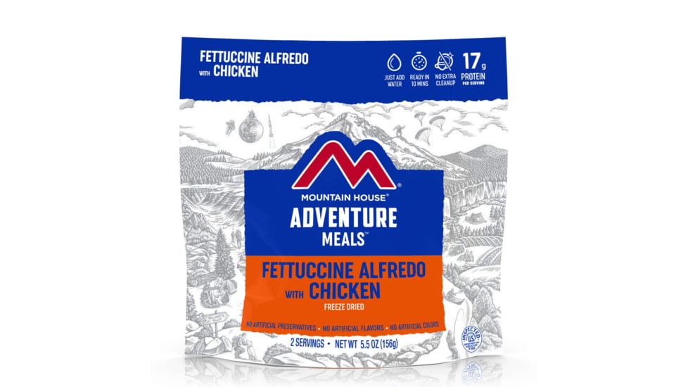 Mountain House Fettuccine Alfredo with Chicken, 2 Servings, 55178