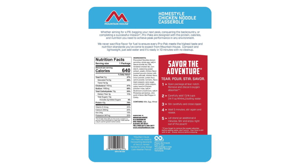 Mountain House Homestyle Chicken Noodle Casserole, 149 g, 50161