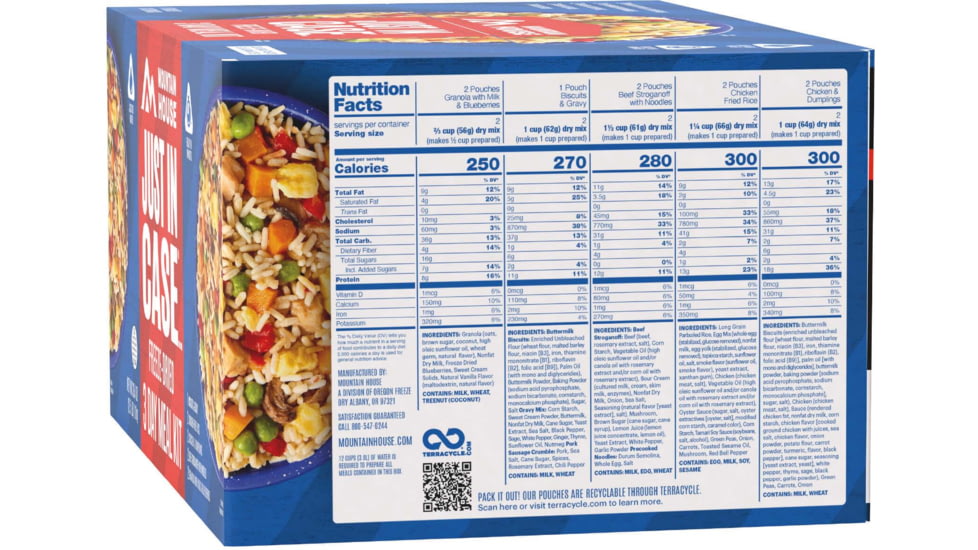 Mountain House 3-Day Emergency Food Kit Can Pouches Total/Kit