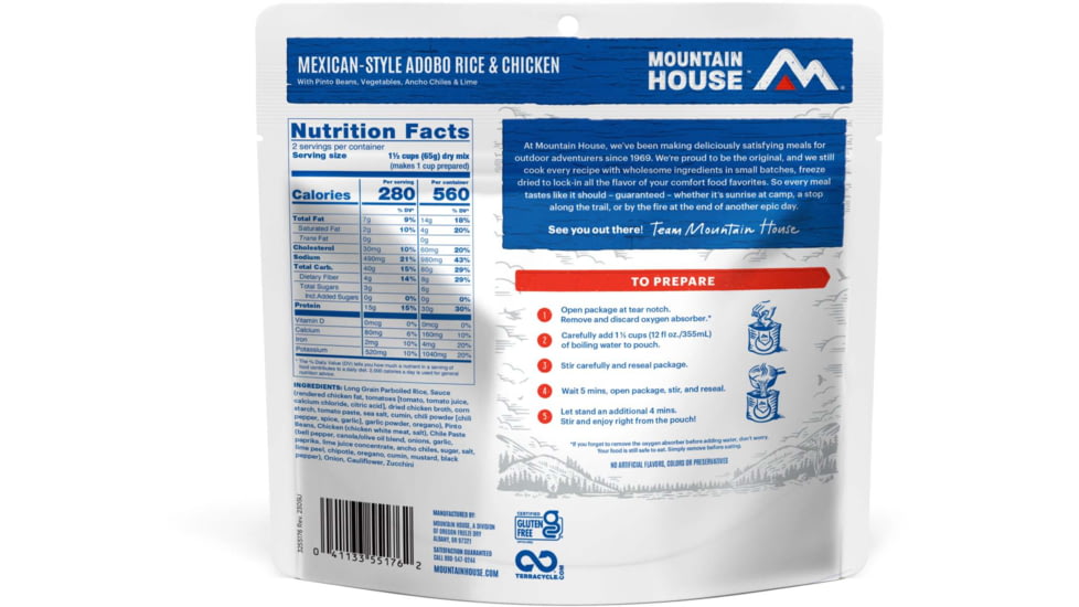 Mountain House Mexican Style Adobo Rice and Chicken Pouch