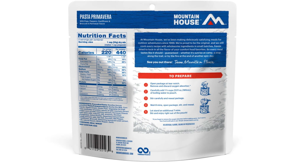 Mountain House Pasta Primavera Pouch