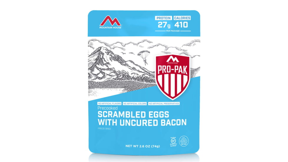 Mountain House Pro-Pak Scrambled Eggs with Bacon, 1 Serving, 50457