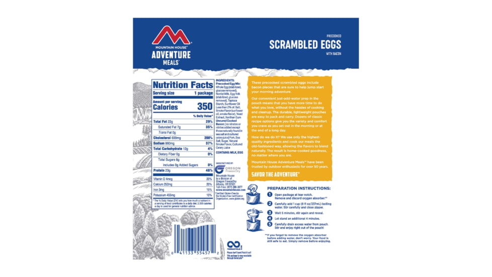 Mountain House Scrambled Eggs w/Bacon, 55457