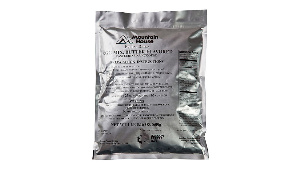 Mountain House Uncooked Eggs w/ Butter Foil Pack - 25 Servings