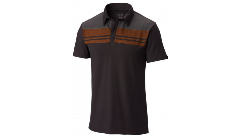Mountain Hardwear DrySpun Stripe Short Sleeve Polo - Mens-Shark-Small mth1139-Shark-Small
