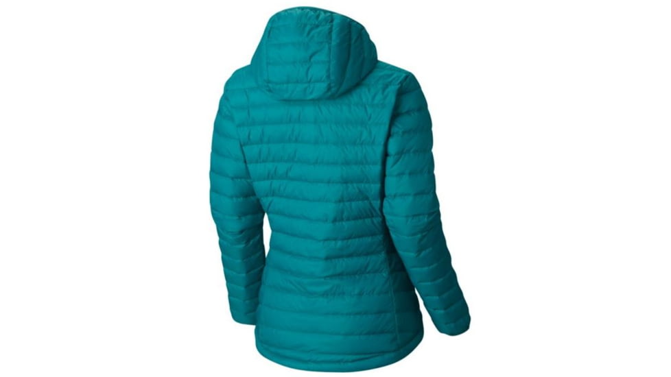 Mountain Hardwear Micro Ratio Hooded Down Jacket - Womens-Teal Green/Bolt-Small mth1100-Teal Green/Bolt-Small