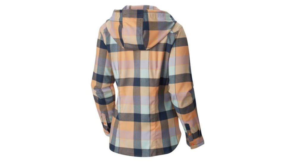 Mountain Hardwear Stretchstone Flannel Hooded Shirt - Womens-Peach-Small mth0791-Peach-Small