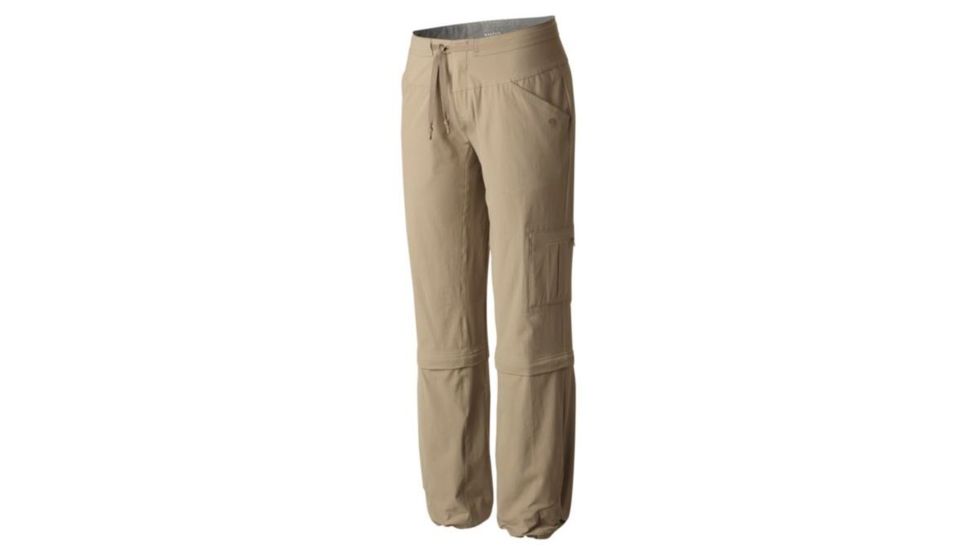 Mountain Hardwear Yuma II Convertible Pant - Womens-Khaki-Regular Inseam-8 mth1227-Khaki-Regular Inseam-8
