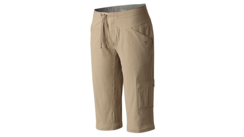 Mountain Hardwear Yuma II Convertible Pant - Womens-Khaki-Regular Inseam-8 mth1227-Khaki-Regular Inseam-8