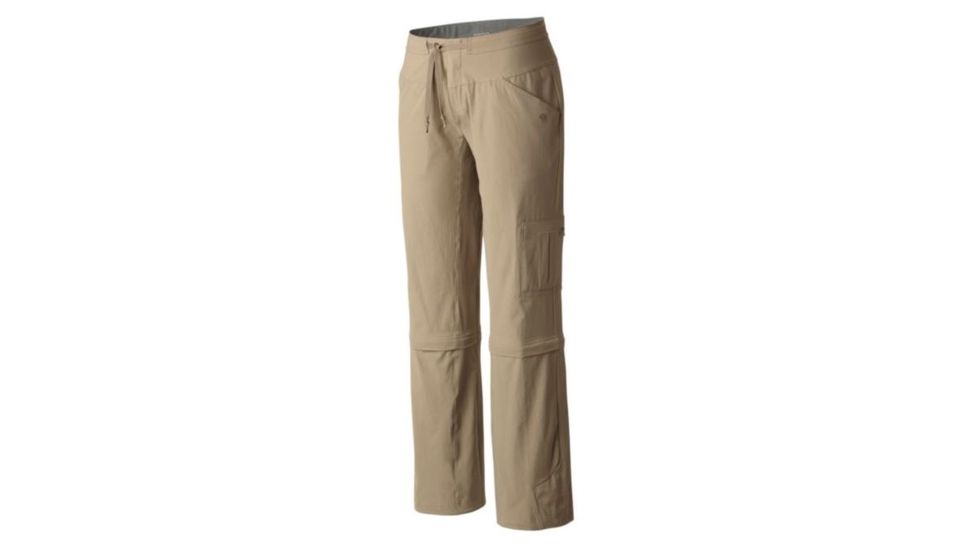 Mountain Hardwear Yuma II Convertible Pant - Womens-Khaki-Regular Inseam-8 mth1227-Khaki-Regular Inseam-8