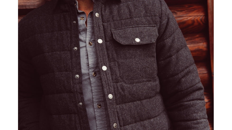 Mountain Khakis Archer Herringbone Shirtjac Classic Fit - Mens, Jackson Grey, M, I21021JACKSON GREYM