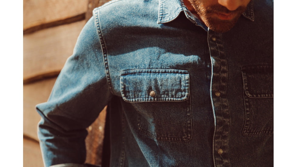 Mountain Khakis Austin Denim Shirt Relaxed Fit - Mens, Medium Wash, L, M12403MEDIUM WASHL