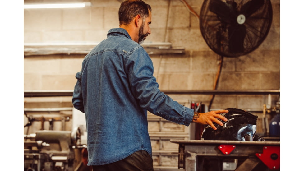 Mountain Khakis Austin Denim Shirt Relaxed Fit - Mens, Medium Wash, L, M12403MEDIUM WASHL