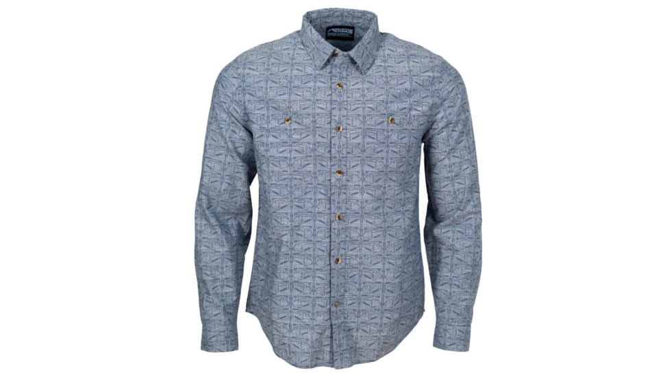 Mountain Khakis Bison Etch Shirt Classic Fit - Mens, Crater Navy, S, O48401CRATER NAVYS