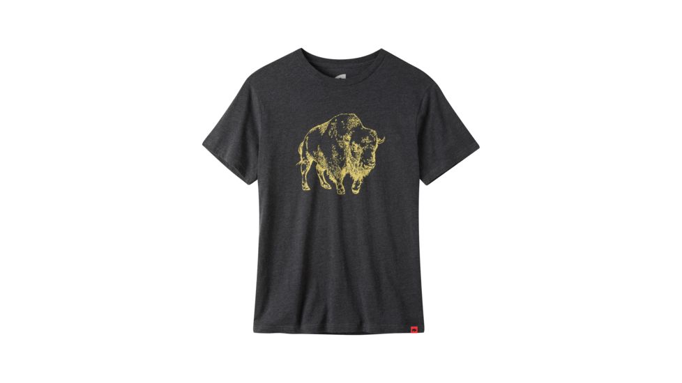 Mountain Khakis Bison Illustration T-Shirt - Mens, Charcoal Heather, Large, 3135216200-521-Large