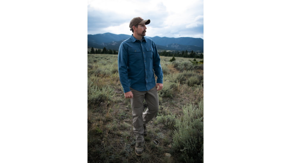 Mountain Khakis Hamilton Chamois Shirt Relaxed Fit - Mens, Faded Indigo, XL, K99409FADED INDIGOXL
