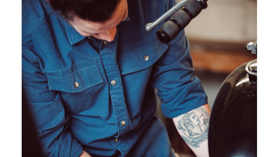 Mountain Khakis Hamilton Chamois Shirt Relaxed Fit - Mens, Faded Indigo, XL, K99409FADED INDIGOXL