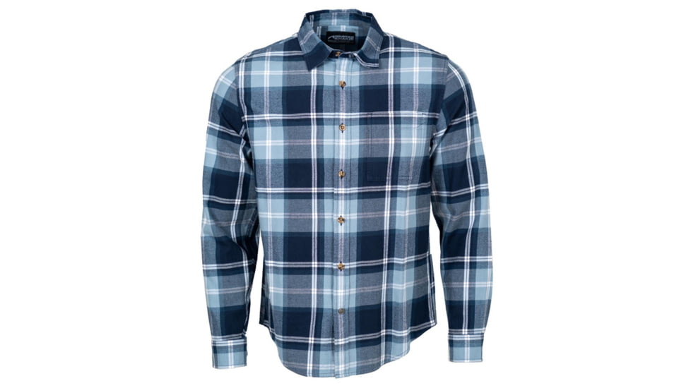 Mountain Khakis Homestead Long Sleeve Flannel Classic Fit - Mens, Crater Navy, XL, O63401CRATER NAVYXL