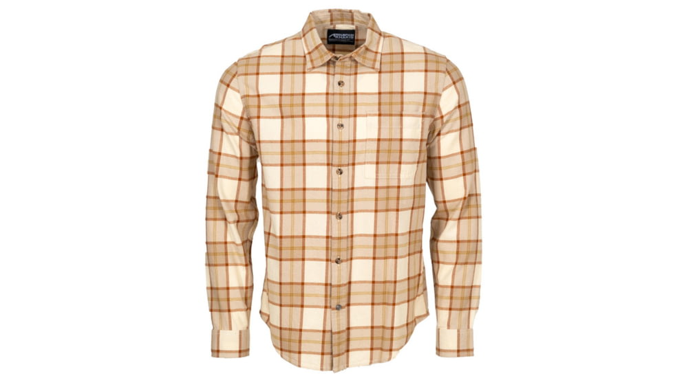 Mountain Khakis Homestead Long Sleeve Flannel Classic Fit - Mens, Parchment, M, O63102PARCHMENTM