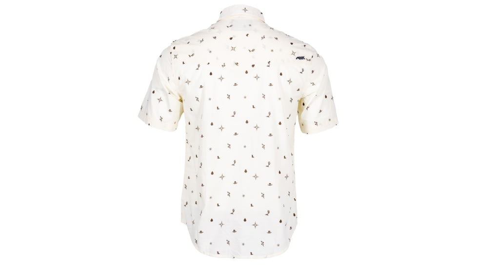 Mountain Khakis Rodeo Printed Short Sleeve Woven Shirt Classic Fit - Mens, Parchment, L, O84102PARCHMENTL