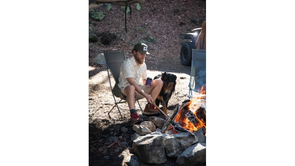 Mountain Khakis Rodeo Printed Short Sleeve Woven Shirt Classic Fit - Mens, Parchment, L, O84102PARCHMENTL