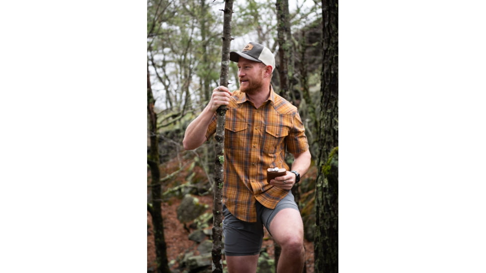 Mountain Khakis Rodeo Short Sleeve Woven Shirt Classic Fit - Mens, Blue Ridge, L, O76405BLUE RIDGEL