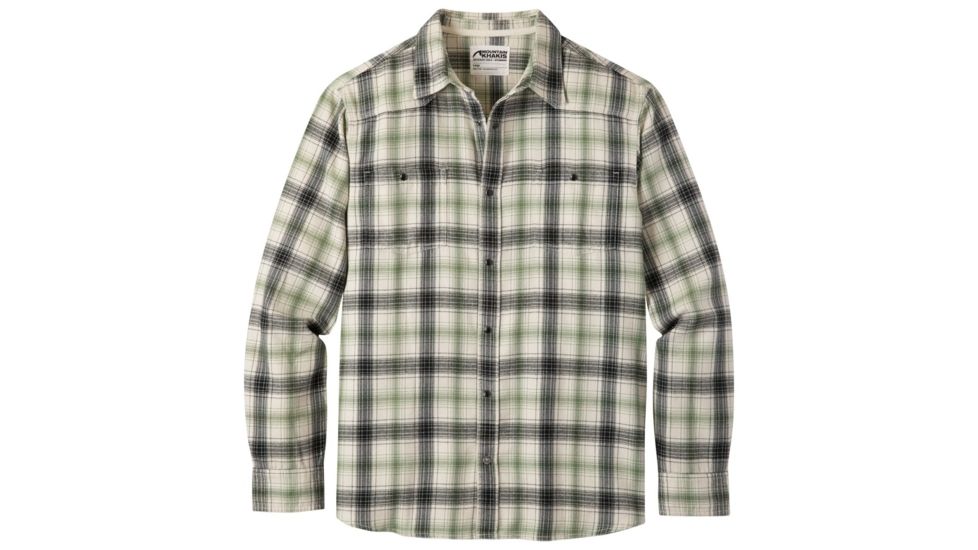 Mountain Khakis Saloon Flannel Shirt - Mens, Cream Plaid, Large, 5756446200