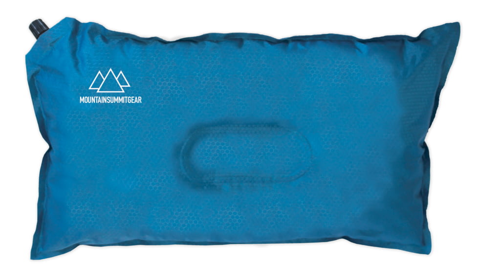 Mountain Summit Gear Self Inflating Camp Pillow, Ripstop polyester, Blue, MSG003