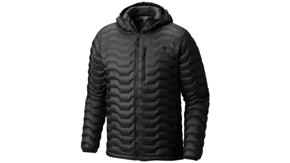 Mountain Hardwear Nitrous Hooded Down M Ja-Black, Black, S, 1732031010-S
