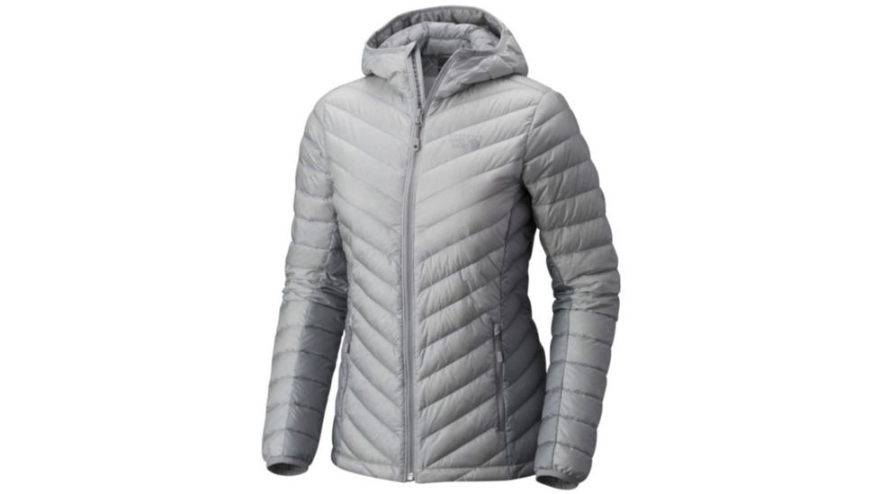 Mountain Hardwear Micro Ratio W Hooded Dow-Grey Ice, Steam, Grey Ice, Steam, XL, 1677081063-XL