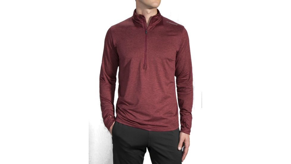 Moving Comfort Dash 1/2 Zip - Men's-Heather Root-Small