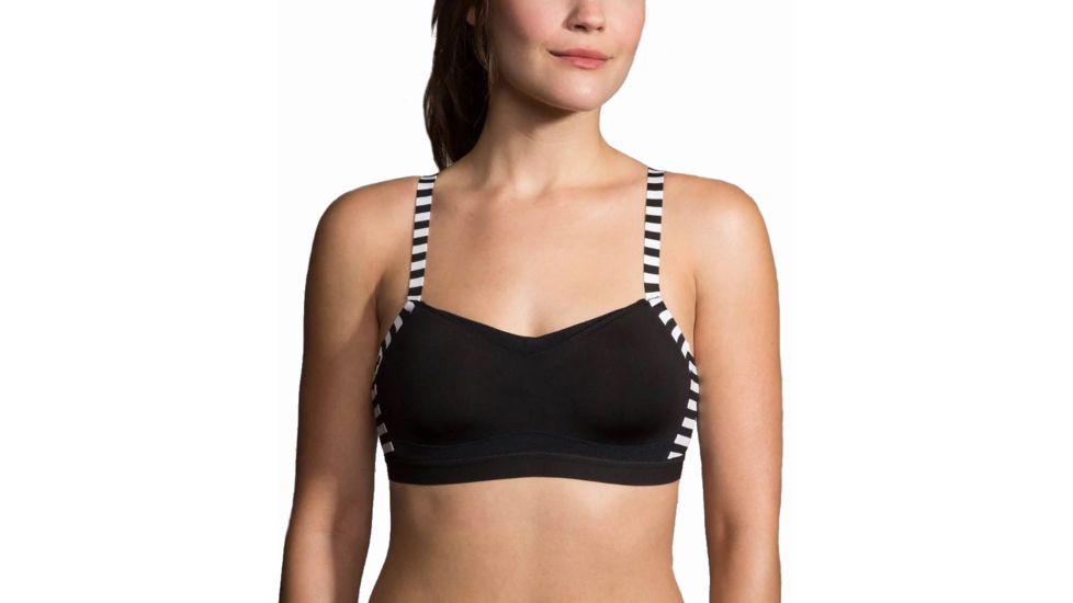 Moving Comfort FineForm A/B Bra - Women's-Black/White-Large