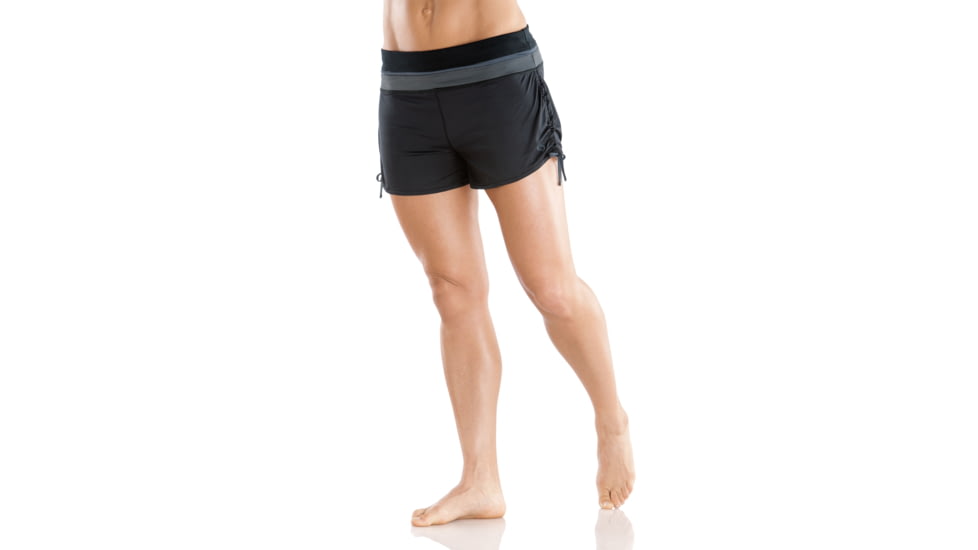 Moving Comfort Flow Mesh Short - Women's-Black/Ebony-Large