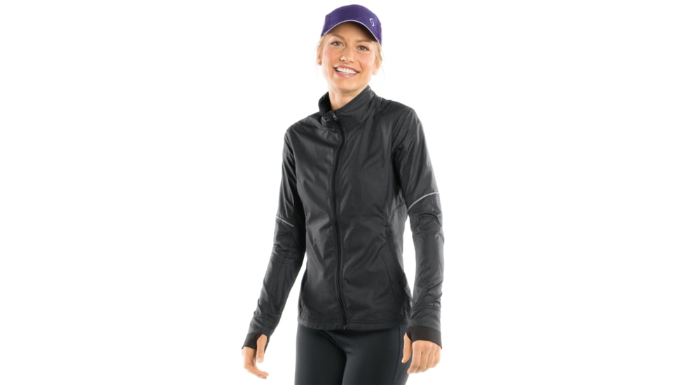 Moving Comfort Sprint Jacket - Women's-Black Crosshatch-Small