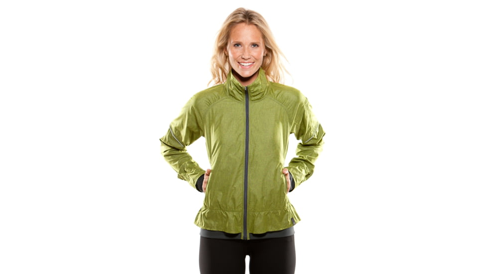 Moving Comfort Sprint Jacket - Women's-Citrus Crosshatch-Small