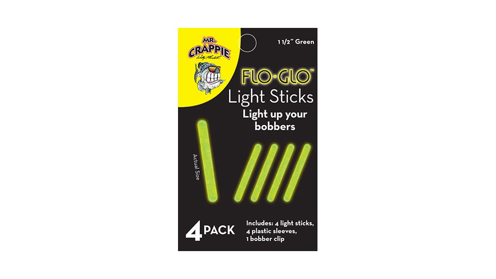 Mr. Crappie Flo Glo Light Sticks 1-1/2in, 4Pk, Green, FGS437-4G