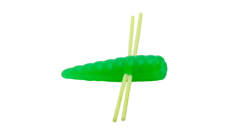 Strike King Mr. Crappie Maxie Waxie Fishing Lure, Soft Plastic Grub, 0.75in, 6-Pack, Lime-N-Ator, MRCMXWX75-247