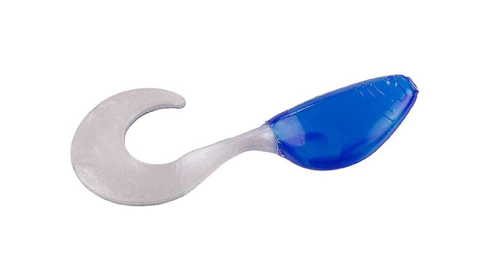 Mr. Crappie by Strike King Shadpole Curlytail, Soft Plastic Curly Tail Grub, Blue Pearl, 2in, 15-Pack, MRCSPCT-185, MRCSPCT-185