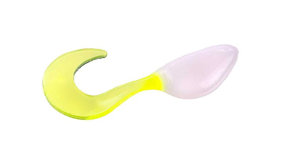 Mr. Crappie by Strike King Shadpole Curlytail, Soft Plastic Curly Tail Grub, Refrigerator White, 2in, 15-Pack, MRCSPCT-186, MRCSPCT-186