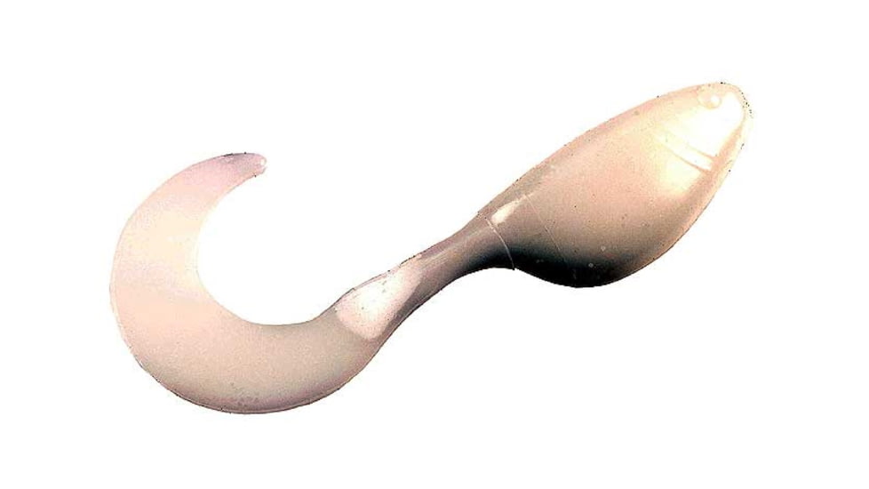 Mr. Crappie by Strike King Shadpole Curlytail, Soft Plastic Curly Tail Grub, White, 2in, 15-Pack, MRCSPCT-72, MRCSPCT-72