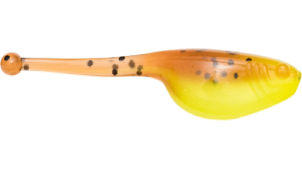 Mr. Crappie Shadpole Glo Soft Bait, Pumpkinsee/Chartreuse Glow, 2in, MRCSP-48G