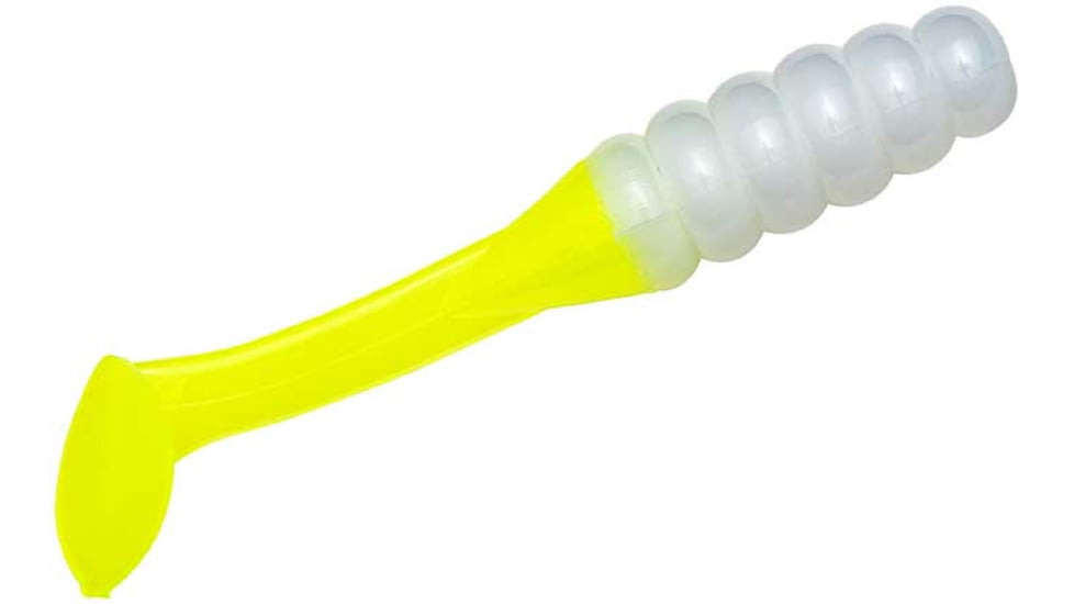 Mr. Crappie Slabalicious Glow Soft Bait, Refrigerator White Glow, MRCSLC-186G