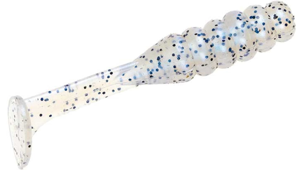 Mr. Crappie by Strike King Slabalicious, Soft Plastic Paddle Tail Grub Fishing Lure, Glimmer Blue, 2in, 15-Pack, MRCSLC-41, MRCSLC-41