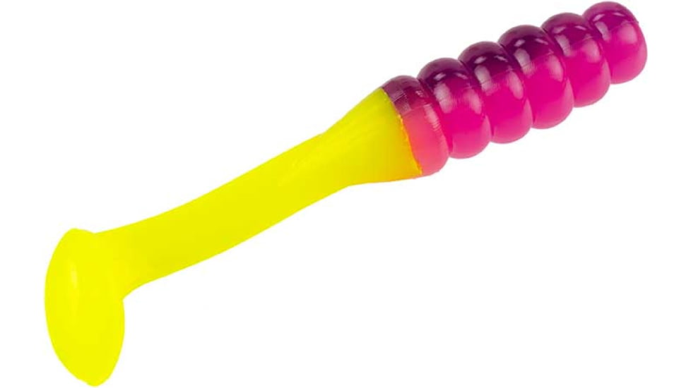 Mr. Crappie by Strike King Slabalicious, Soft Plastic Paddle Tail Grub Fishing Lure, Popsicle, 2in, 15-Pack, MRCSLC-174, MRCSLC-174