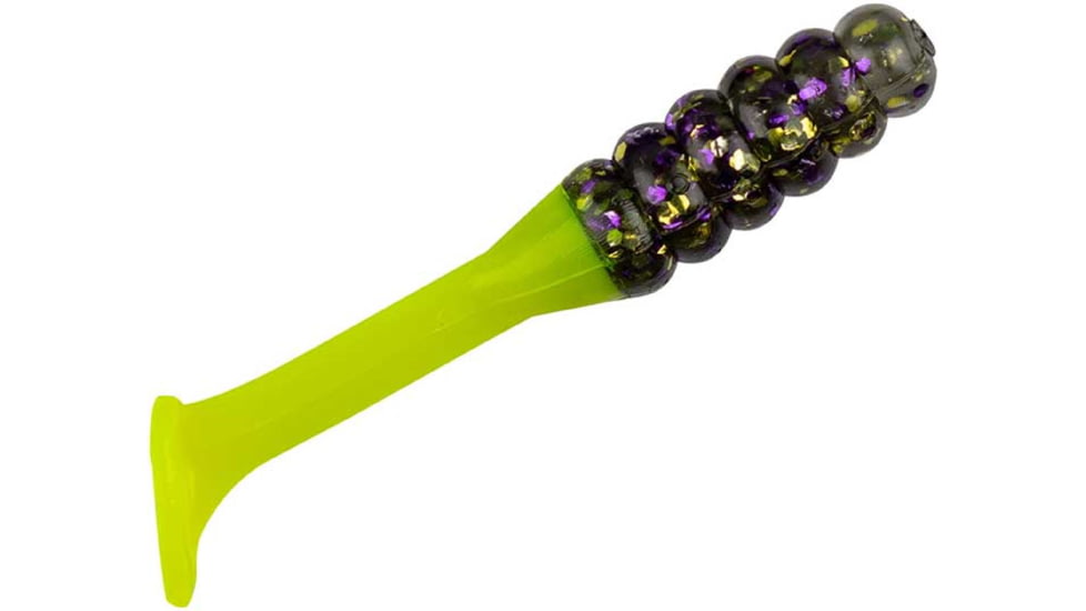 Mr. Crappie by Strike King Slabalicious, Soft Plastic Paddle Tail Grub Fishing Lure, Who Dat, 2in, 15-Pack, MRCSLC-306, MRCSLC-306