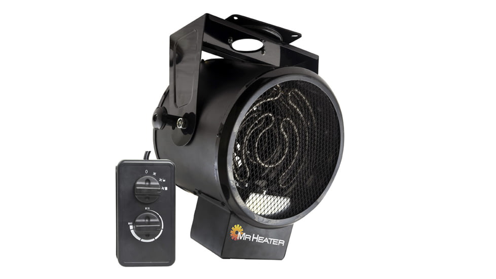 Mr. Heater 5.3kW / 18,084 BTU / 240-Volt Forced Air Electric Heater with Thermostat, Black, F236135