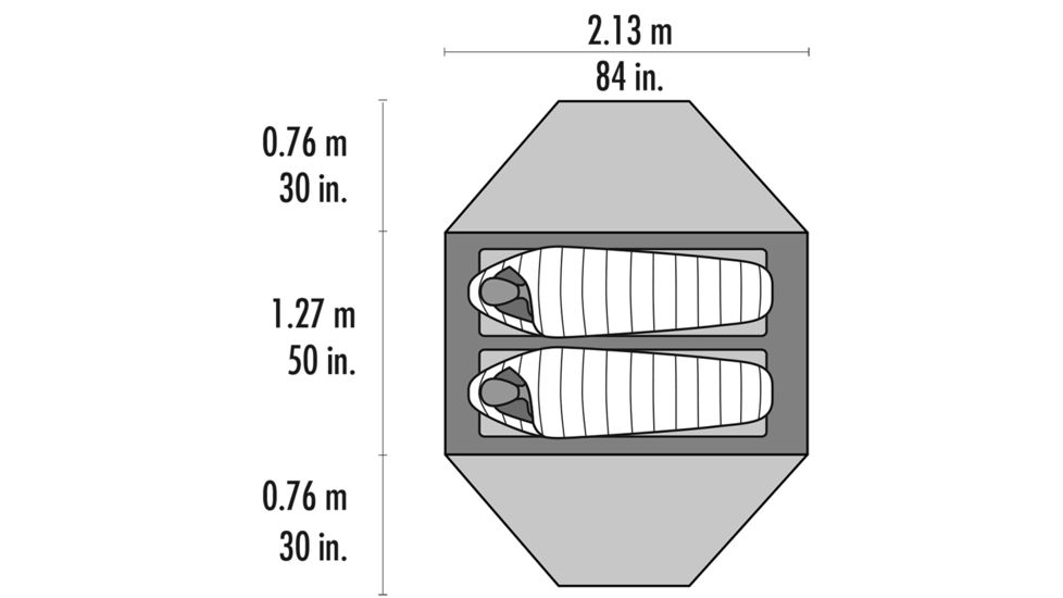 MSR Elixir Tent - 2 Person, 3 Season footprint included, White/Red, 10311