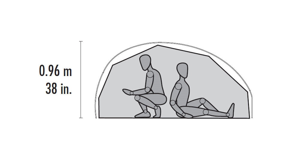 MSR FreeLite 3 Ultralight Backpacking Tent, Red, 10327