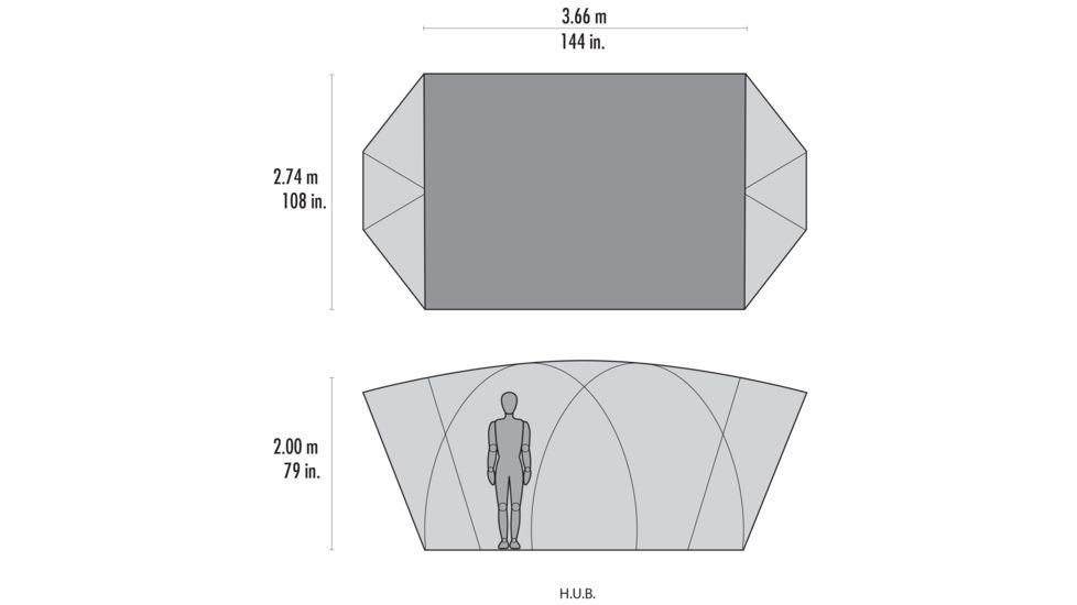 MSR H.U.B. Tent, Orange, 13111