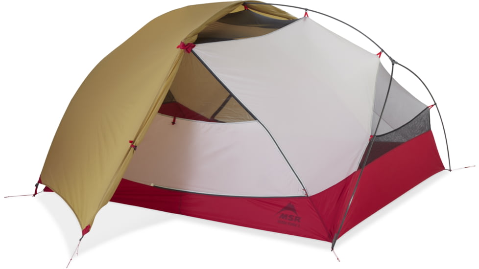 MSR Hubba Hubba 3-Person Backpacking Tent, Sahara, 11507